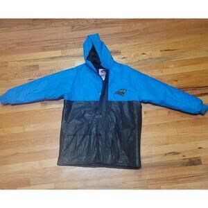 VTG NFL Carolina Panthers Game Day Jacket Parka Retro Sz L ESSEX MFG Rain coat